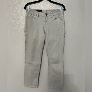 J. Crew Light Gray Cropped Matchstick Slim Jeans